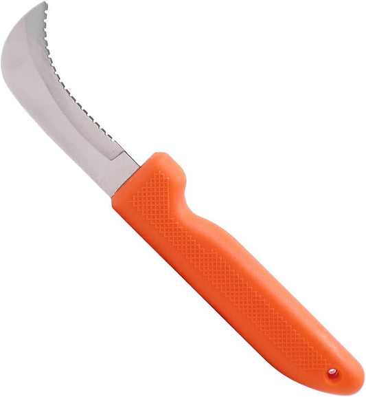 K102 Harvest Utility Knife, Landscape and Sod, 3-Inch Stainless Steel Serrated Blade