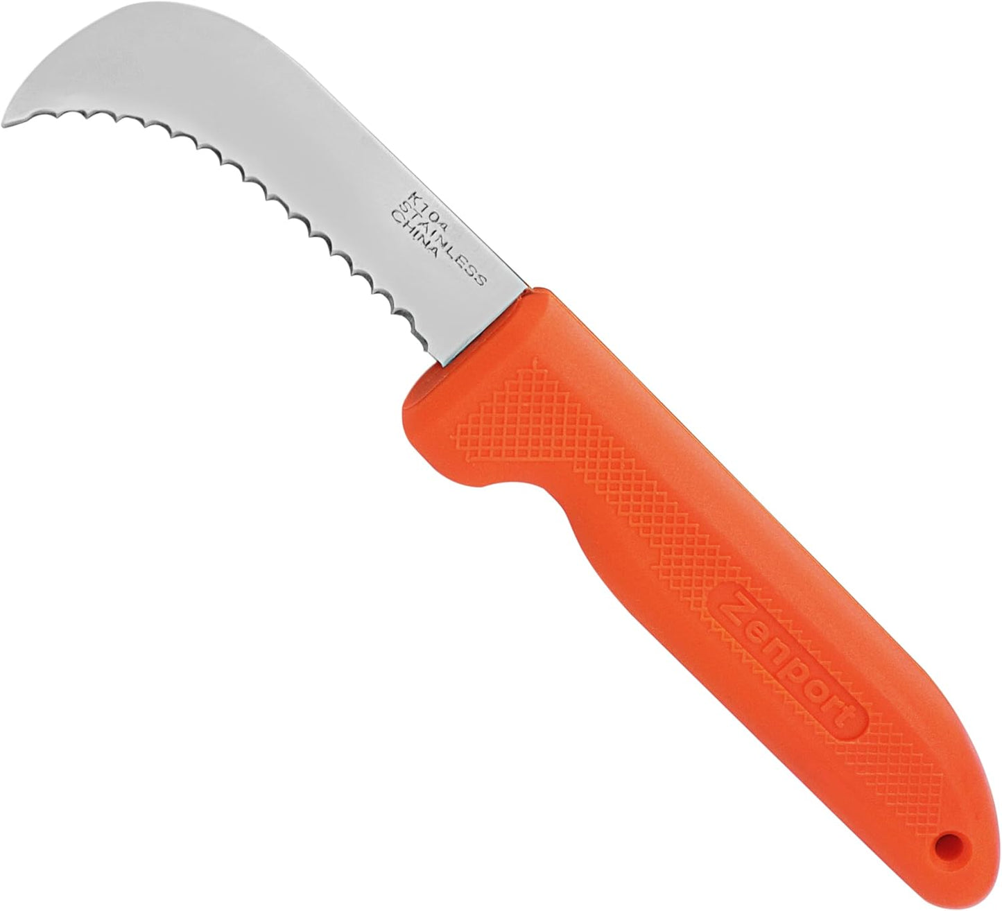 K102 Harvest Utility Knife, Landscape and Sod, 3-Inch Stainless Steel Serrated Blade