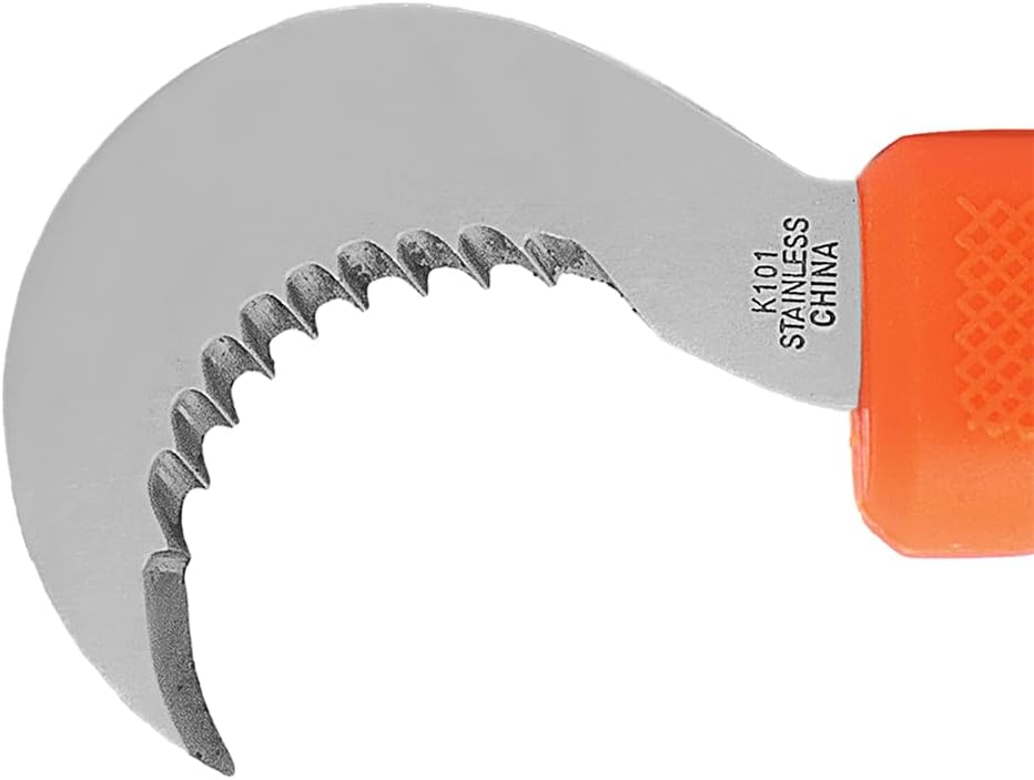K102 Harvest Utility Knife, Landscape and Sod, 3-Inch Stainless Steel Serrated Blade