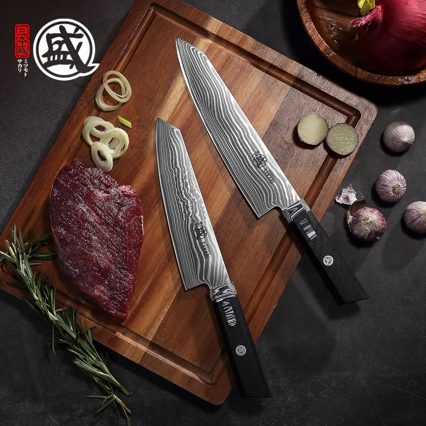 8 inch Kiritsuke Chef Knife, SG-Pro Powdered Steel 73-Layer Damascus Knife, Ergonomic G10 Handle for Kitchen Precision Cutting