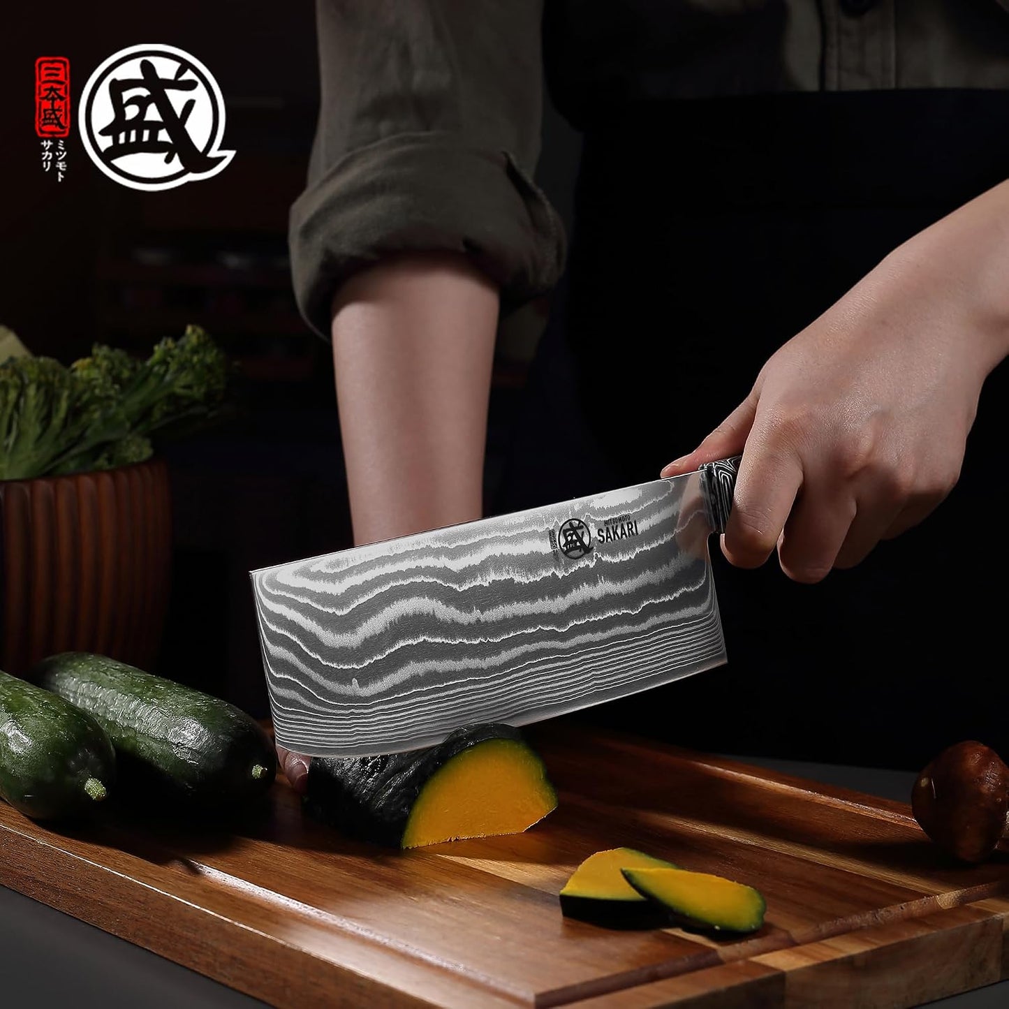8 inch Kiritsuke Chef Knife, SG-Pro Powdered Steel 73-Layer Damascus Knife, Ergonomic G10 Handle for Kitchen Precision Cutting