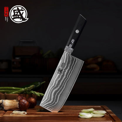 8 inch Kiritsuke Chef Knife, SG-Pro Powdered Steel 73-Layer Damascus Knife, Ergonomic G10 Handle for Kitchen Precision Cutting