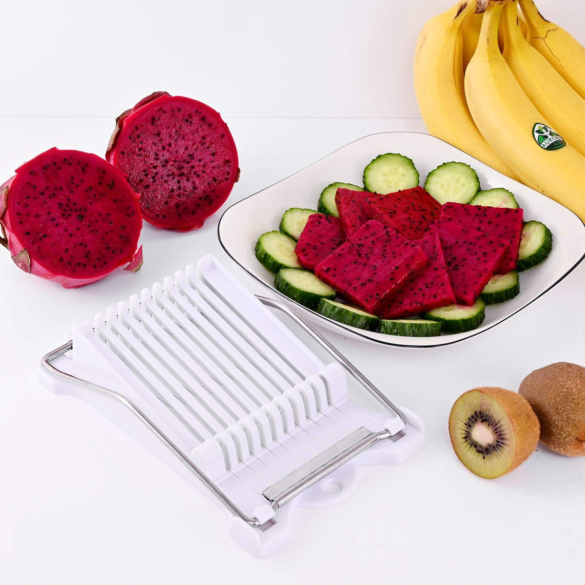 Slicer for Salami Butter Spam and Fruit with 10 Slices Stainless Steel