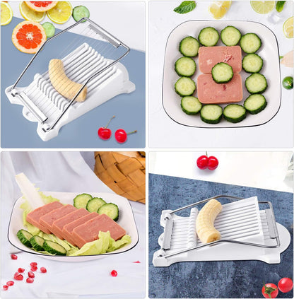 Slicer for Salami Butter Spam and Fruit with 10 Slices Stainless Steel