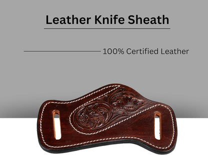 Leather Knife Sheath for Belt Pocket Folding Knife Holder Compact Draw Knifes Carrier EDC Leather Sheath for Folding Knife Holster