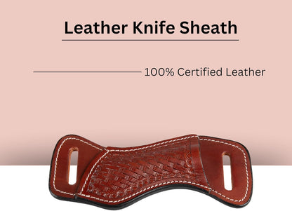 Leather Knife Sheath for Belt Pocket Folding Knife Holder Compact Draw Knifes Carrier EDC Leather Sheath for Folding Knife Holster