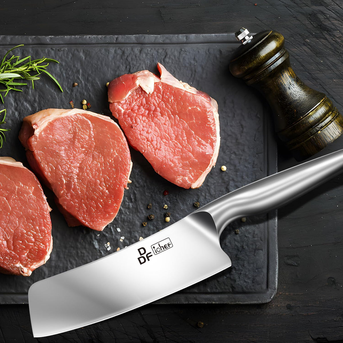 Nakiri Kitchen Knife, Chef's Knife In Japanese Stainless Steel Professional Cooking Knives, Non-slip Ultra Sharp Knife with Ergonomic Handle