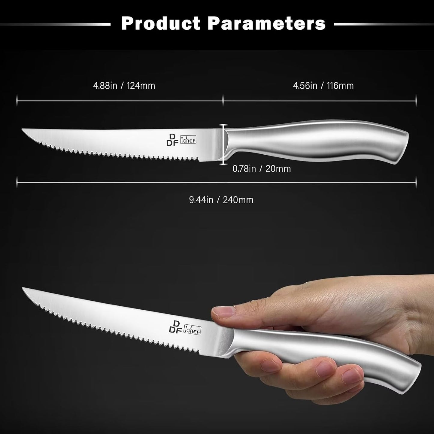 Nakiri Kitchen Knife, Chef's Knife In Japanese Stainless Steel Professional Cooking Knives, Non-slip Ultra Sharp Knife with Ergonomic Handle