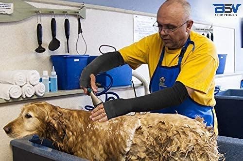 BSV Kevlar Arm Protection Sleeves with Thumb Hole - Cut, Scratch, Bite and Heat-Resistant - Unisex, 18", 1 Pair