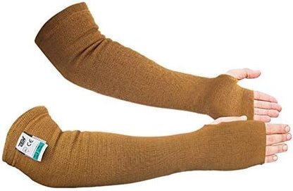 BSV Kevlar Arm Protection Sleeves with Thumb Hole - Cut, Scratch, Bite and Heat-Resistant - Unisex, 18", 1 Pair