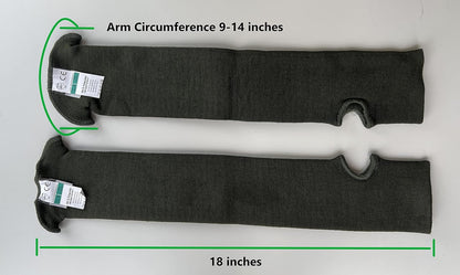 BSV Kevlar Arm Protection Sleeves with Thumb Hole - Cut, Scratch, Bite and Heat-Resistant - Unisex, 18", 1 Pair