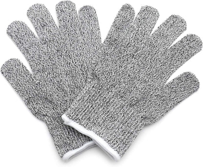 Level 5 Protection 6Pair Of Size XL Safe Cut Resistant Gloves Food Grade For Kitchen Oyster Shucking Meat Cutting Wood Carving Machine Washable [P/N: ET-TOOL032-XL X6-GRAY ]