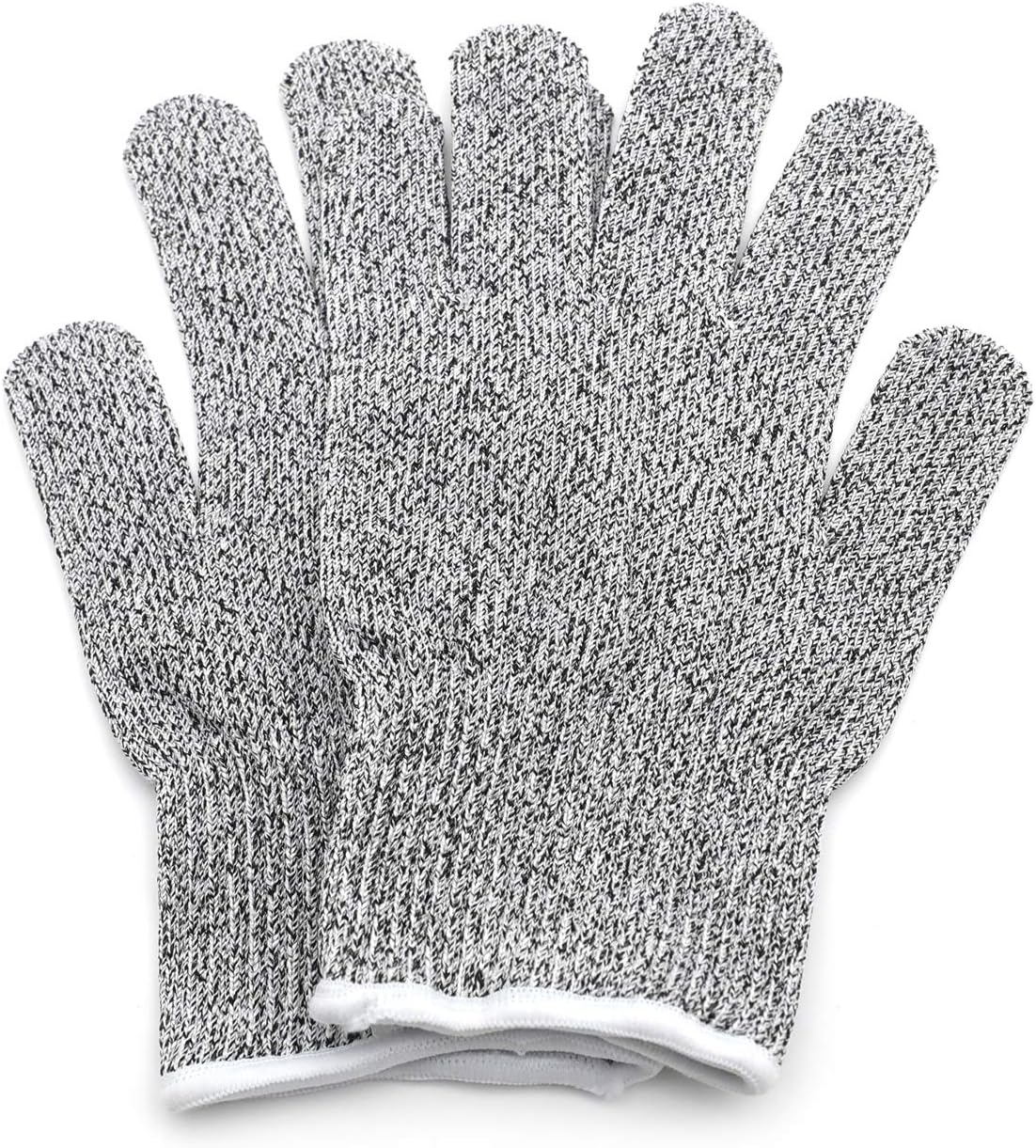 Level 5 Protection 6Pair Of Size XL Safe Cut Resistant Gloves Food Grade For Kitchen Oyster Shucking Meat Cutting Wood Carving Machine Washable [P/N: ET-TOOL032-XL X6-GRAY ]