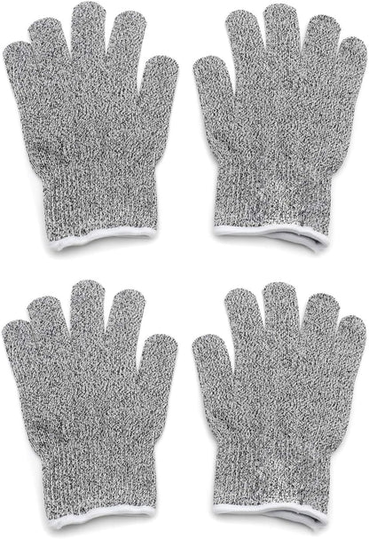 Level 5 Protection 6Pair Of Size XL Safe Cut Resistant Gloves Food Grade For Kitchen Oyster Shucking Meat Cutting Wood Carving Machine Washable [P/N: ET-TOOL032-XL X6-GRAY ]