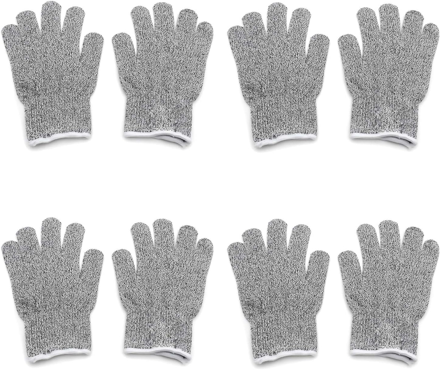 Level 5 Protection 6Pair Of Size XL Safe Cut Resistant Gloves Food Grade For Kitchen Oyster Shucking Meat Cutting Wood Carving Machine Washable [P/N: ET-TOOL032-XL X6-GRAY ]