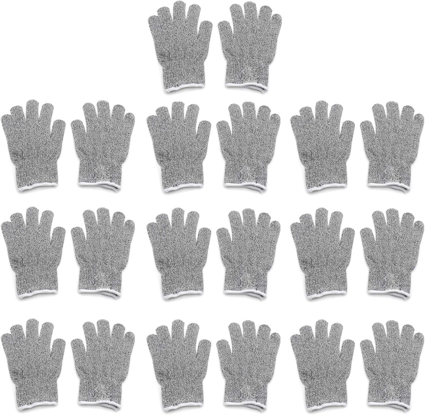 Level 5 Protection 6Pair Of Size XL Safe Cut Resistant Gloves Food Grade For Kitchen Oyster Shucking Meat Cutting Wood Carving Machine Washable [P/N: ET-TOOL032-XL X6-GRAY ]
