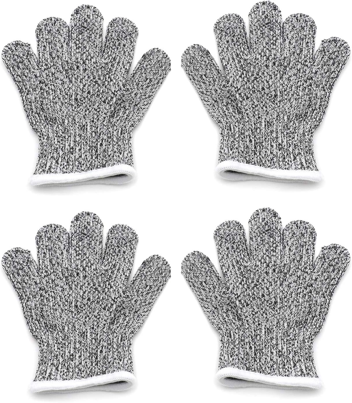 Level 5 Protection 6Pair Of Size XL Safe Cut Resistant Gloves Food Grade For Kitchen Oyster Shucking Meat Cutting Wood Carving Machine Washable [P/N: ET-TOOL032-XL X6-GRAY ]