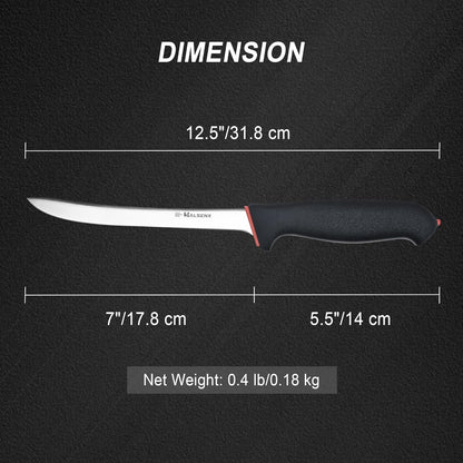12 Inch Fillet Knife - Slicing Knife for Salmon, Sushi & Meat | High-carbon stainless steel, Sharp & stays sharp, Non-slip SoftGrip handle, Effortless, precise slicing, For salmon & sushi.