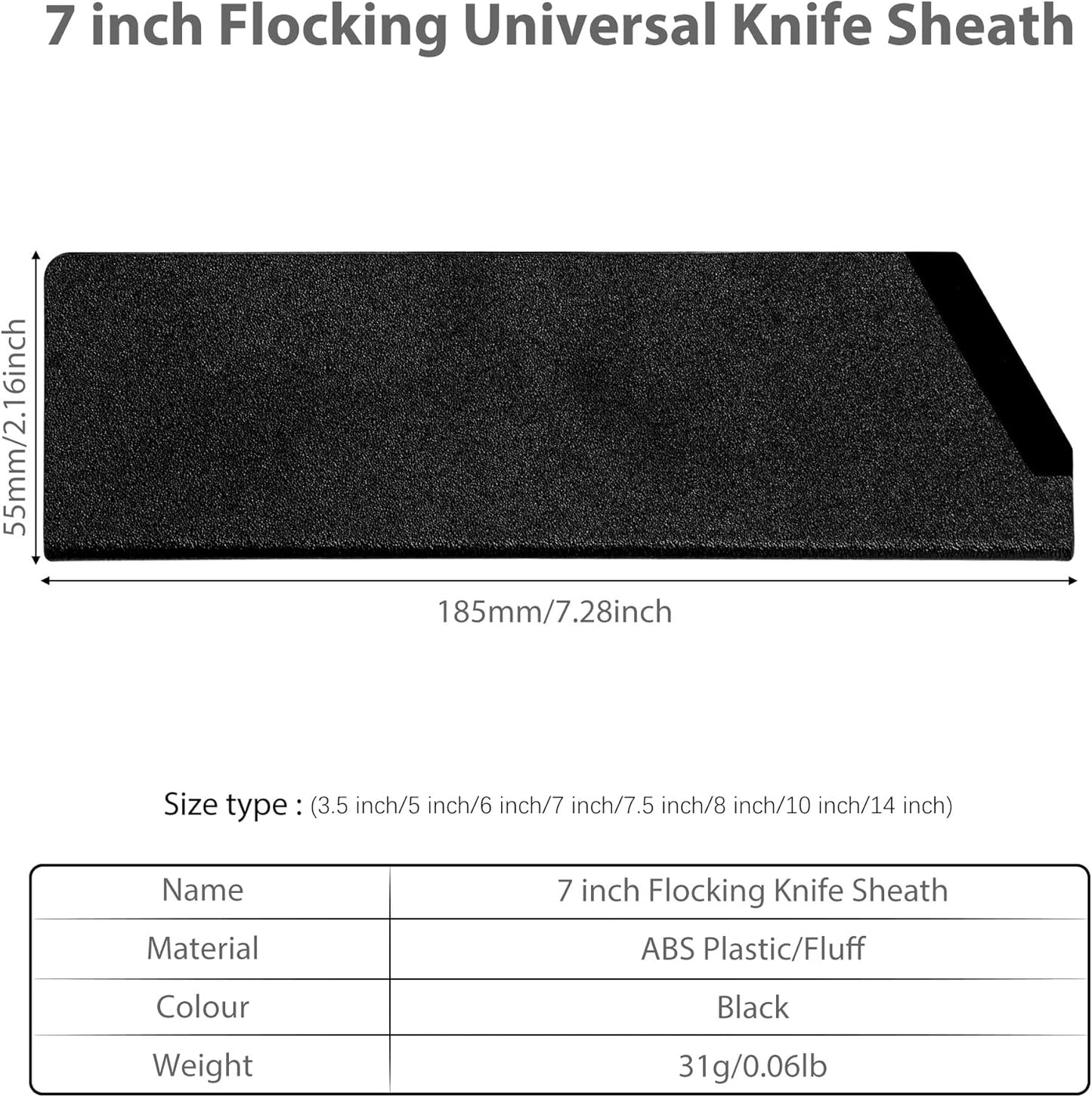 Universal Knife Edge Guards 2 Pcs ABS Knife Cover Set for Kitchen Sheath Protector