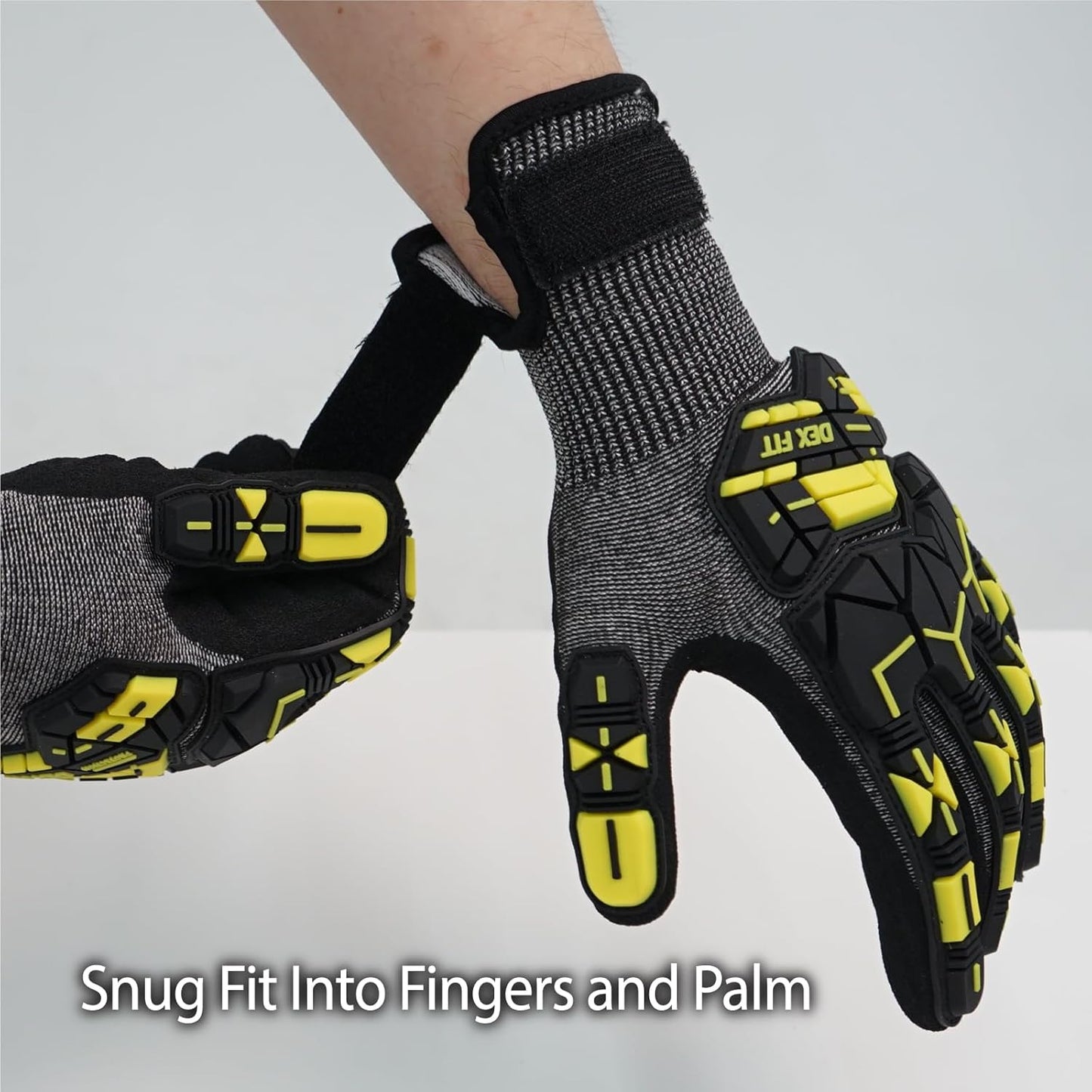 SSG513 Impact Stainless Steel Cut Resistant Gloves, ANSI A5, Durable Non-Slip Nitrile Grip, Touchscreen, Comfort Stretchy Fit, Thin & Breathable, Machine Washable; Gray L (9), 1 Pair