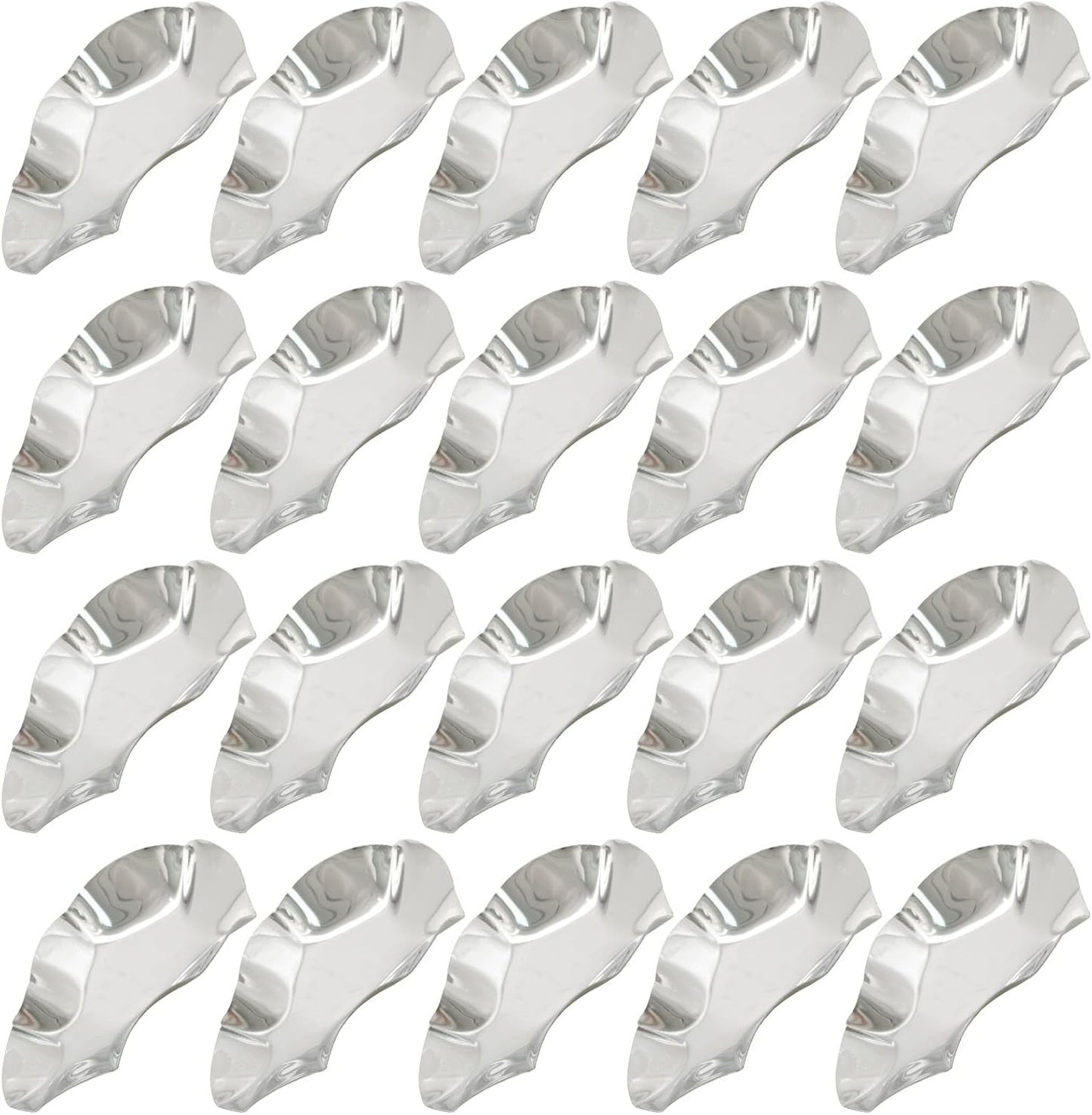 20pcs 304 Stainless Steel Oyster Shells Oyster Grilling Shells for Cooking Oysters Shrimp Scallops Clams