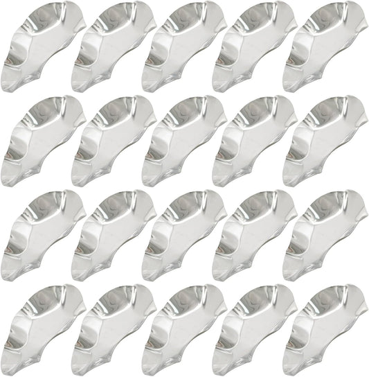 20pcs 304 Stainless Steel Oyster Shells Oyster Grilling Shells for Cooking Oysters Shrimp Scallops Clams