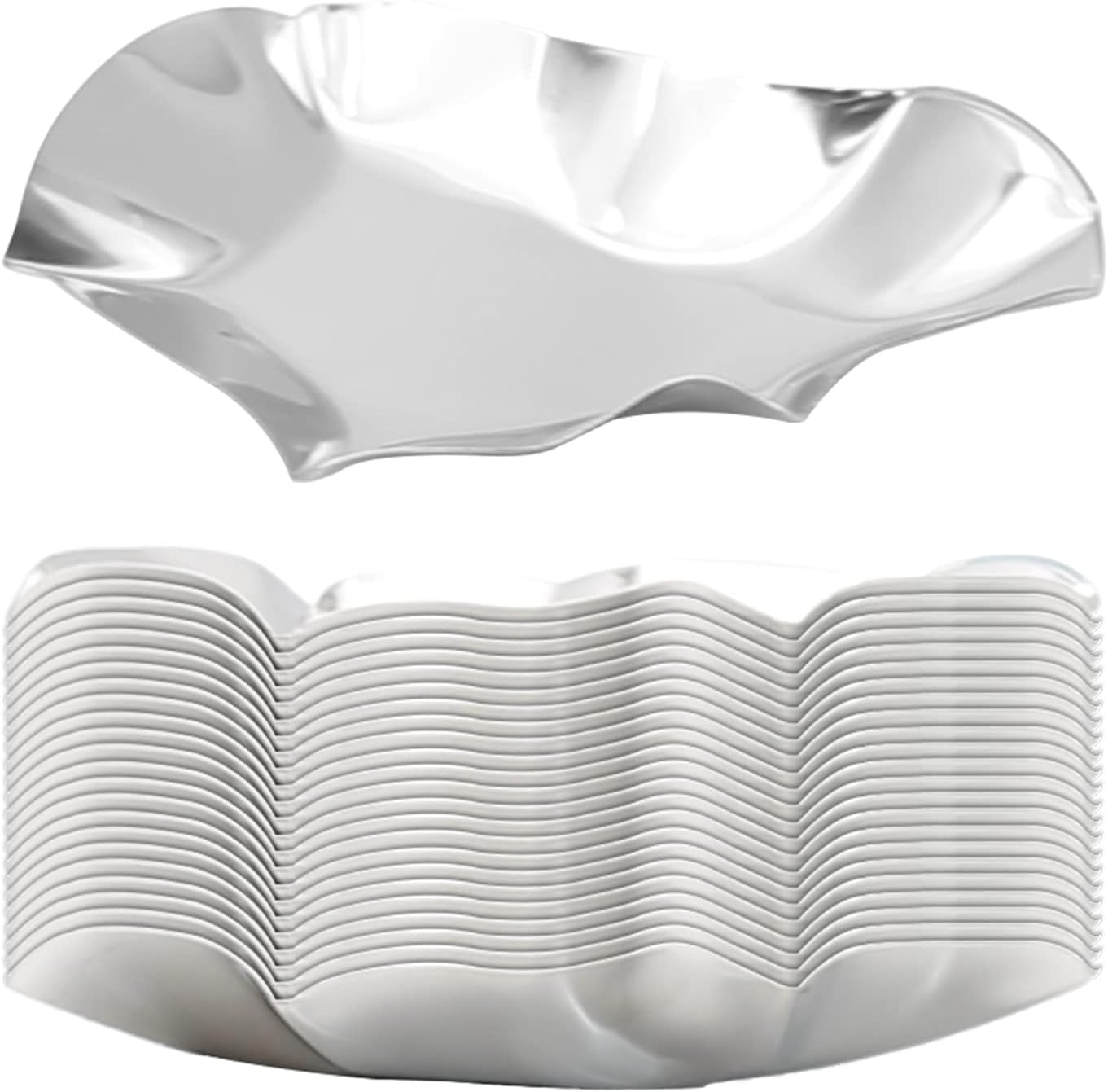 20pcs 304 Stainless Steel Oyster Shells Oyster Grilling Shells for Cooking Oysters Shrimp Scallops Clams
