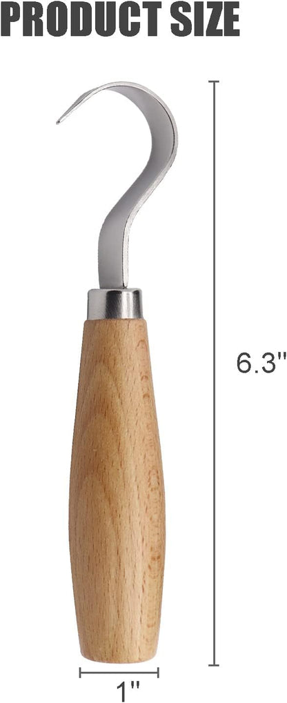Wood Hook Knife Carving Tool for Carving Spoons Bowls Cups Crooked for Professional Spoon Carvers and Beginners