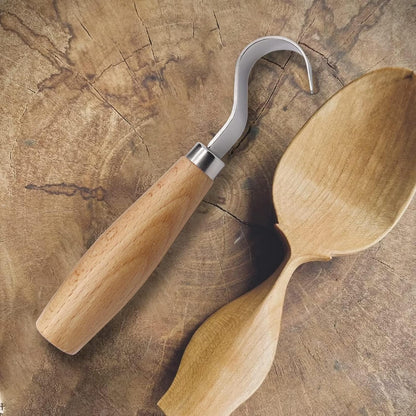Wood Hook Knife Carving Tool for Carving Spoons Bowls Cups Crooked for Professional Spoon Carvers and Beginners