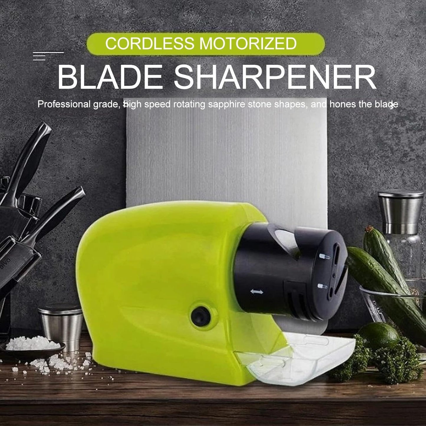 Electric Knife Sharpener, High Speed Multi Functional Scissors Sharpener Fashionable Highly for Household Kitchen, for Knife, Scissors, Screwdriver
