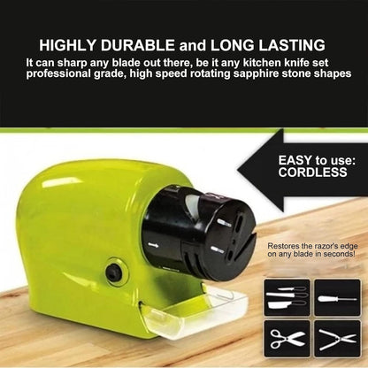 Electric Knife Sharpener, High Speed Multi Functional Scissors Sharpener Fashionable Highly for Household Kitchen, for Knife, Scissors, Screwdriver