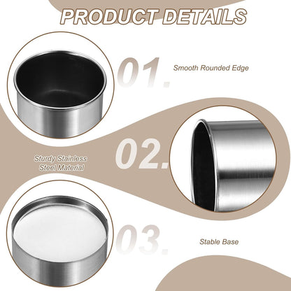Kitchen Utensil Holder, 3.1x4.7 Stainless Steel Utensil Cutlery Holder Cooking Flatware Organizer for Kitchen Restaurant Countertop Fork, Straw, Knives, Spoon, Chopstick, Silver