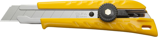 18mm Heavy-Duty Utility Knife (L-1) - Ratchet Lock, Snap-Off Blade | 18mm Japanese tool steel snap-off, ratchet-lock, ABS handle - Construction and drywall - Contractors and Construction