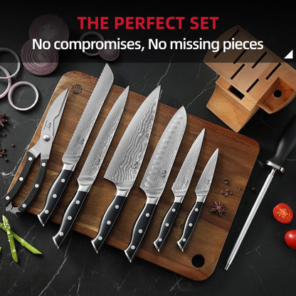 VG10 Damascus Knife Set, ABS Handle