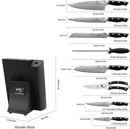 VG10 Damascus Knife Set, ABS Handle