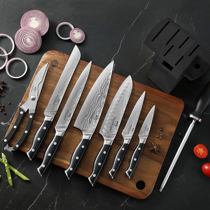VG10 Damascus Knife Set, ABS Handle