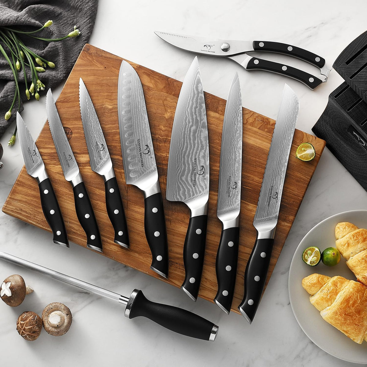 VG10 Damascus Knife Set, ABS Handle
