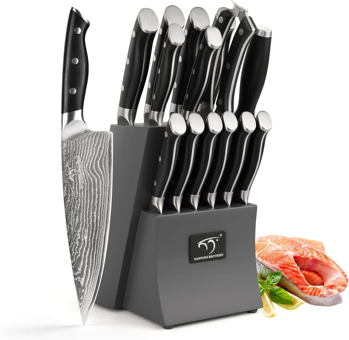 VG10 Damascus Knife Set, ABS Handle