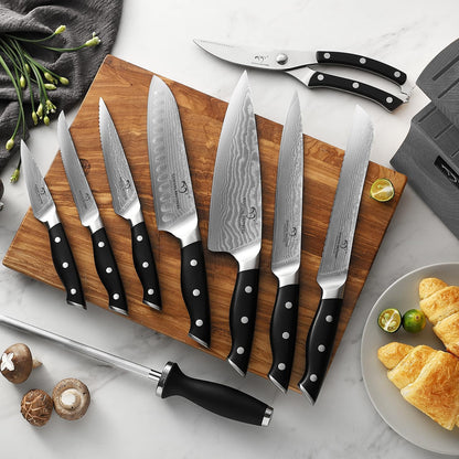 VG10 Damascus Knife Set, ABS Handle