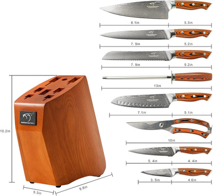 VG10 Damascus Knife Set, ABS Handle