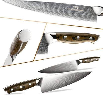VG10 Damascus Knife Set, ABS Handle