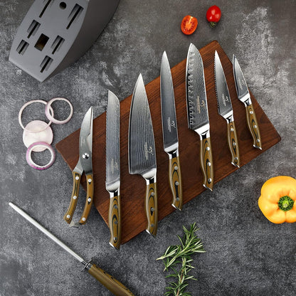VG10 Damascus Knife Set, ABS Handle