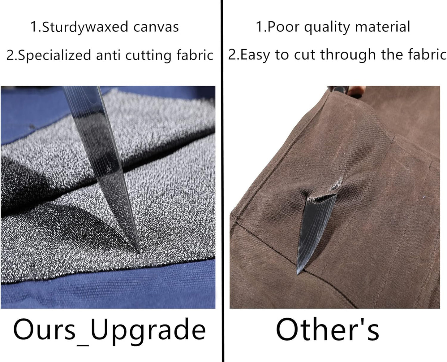 Heavy Duty Waxed Canvas Knife Roll Bag, Portable Chef Knife bag, Durable (Army Green)
