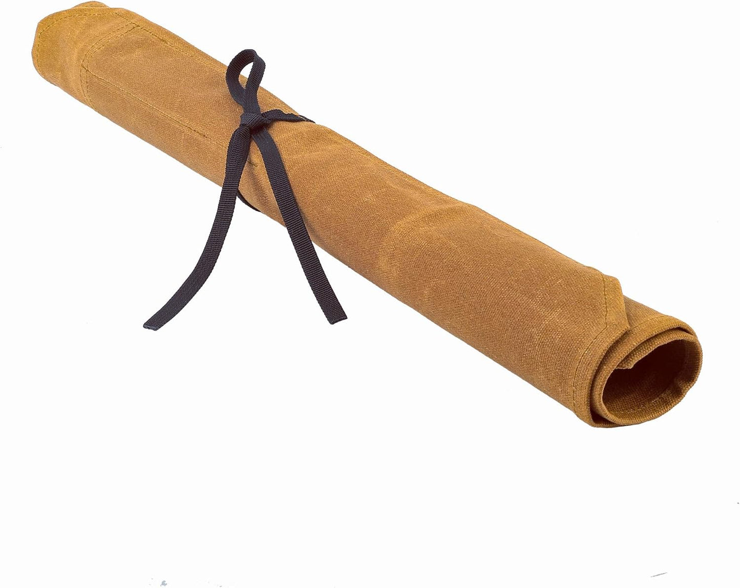 Heavy Duty Waxed Canvas Knife Roll Bag, Portable Chef Knife bag, Durable (Army Green)