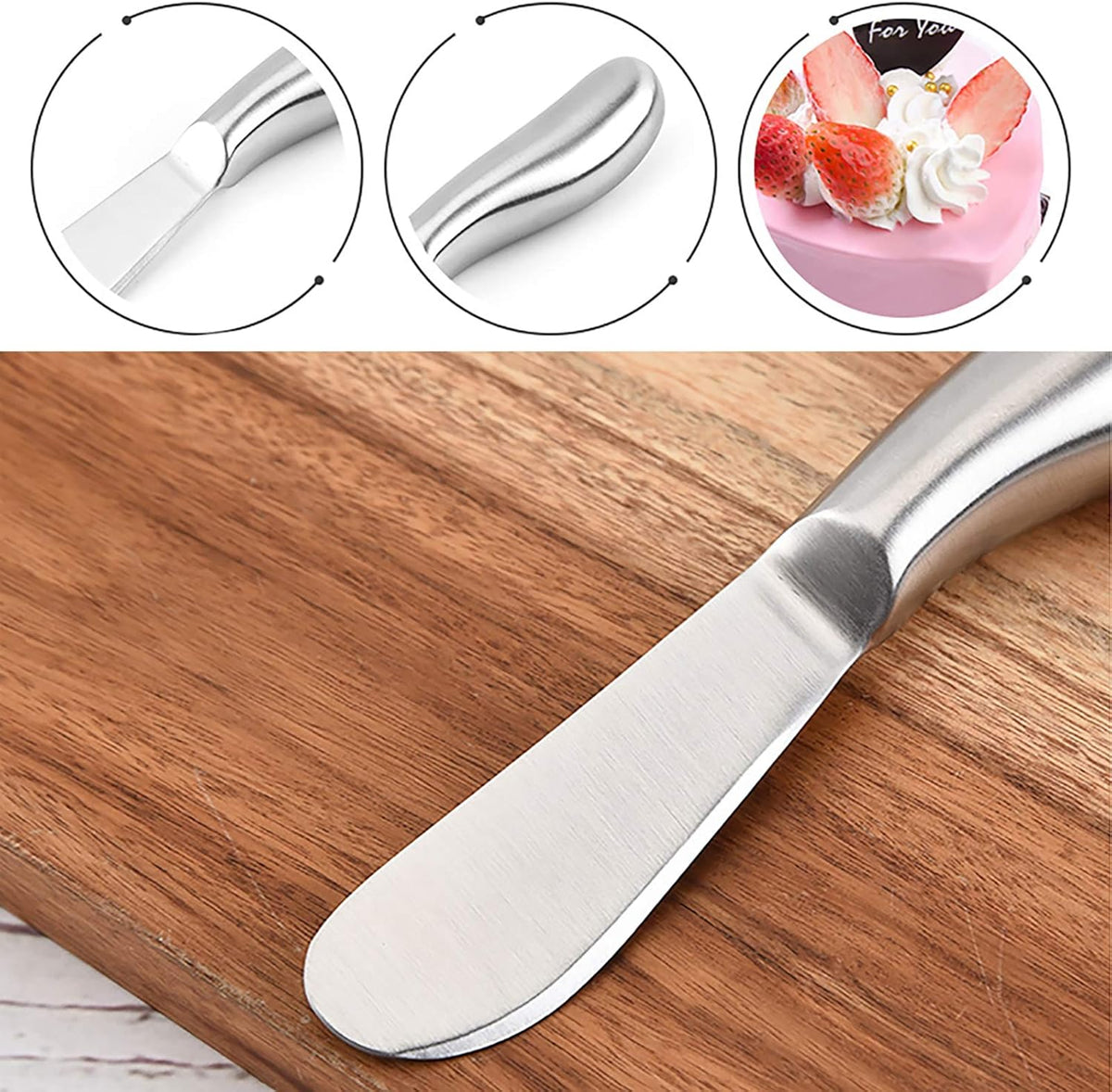 Spreader Knife Set 4-Piece Butter Knife Stainless Steel Cheese Knife Set Small Bread Cream Knives 5.3-inch