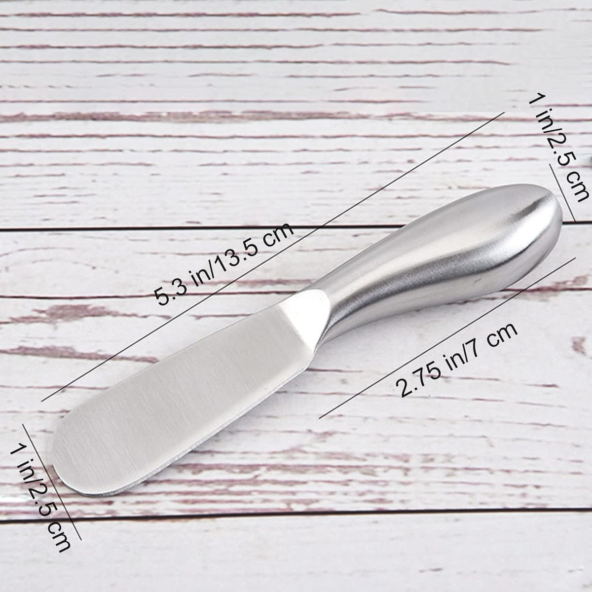 Spreader Knife Set 4-Piece Butter Knife Stainless Steel Cheese Knife Set Small Bread Cream Knives 5.3-inch