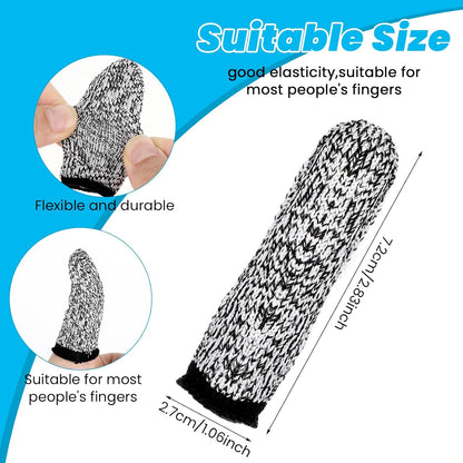 14 Pieces Finger Covers, Finger Sleeve Cots Protector for Finger Tips, Reusable Thumb Finger Protectors Cut Resistant Guards for Kitchen Sculpture Work