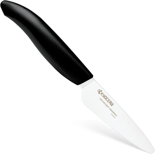 Revolution 3-inch Paring Ceramic Knife, Black Handle, White Blade