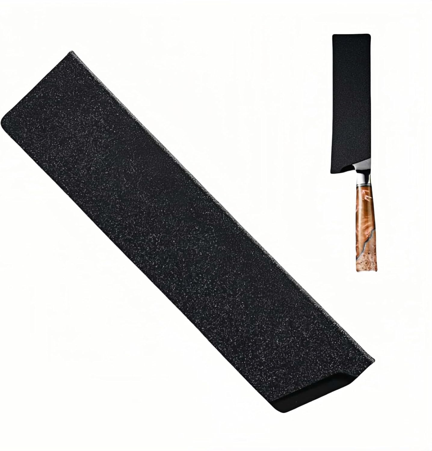 Professional 8-Inch Knife Sheath, Black ABS Plastic with Felt Lining, Waterproof Blade Guard Cover for 7-8 Inch Chef Knives, Kitchen Storage, Travel Protection