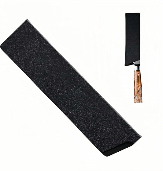 Professional 8-Inch Knife Sheath, Black ABS Plastic with Felt Lining, Waterproof Blade Guard Cover for 7-8 Inch Chef Knives, Kitchen Storage, Travel Protection